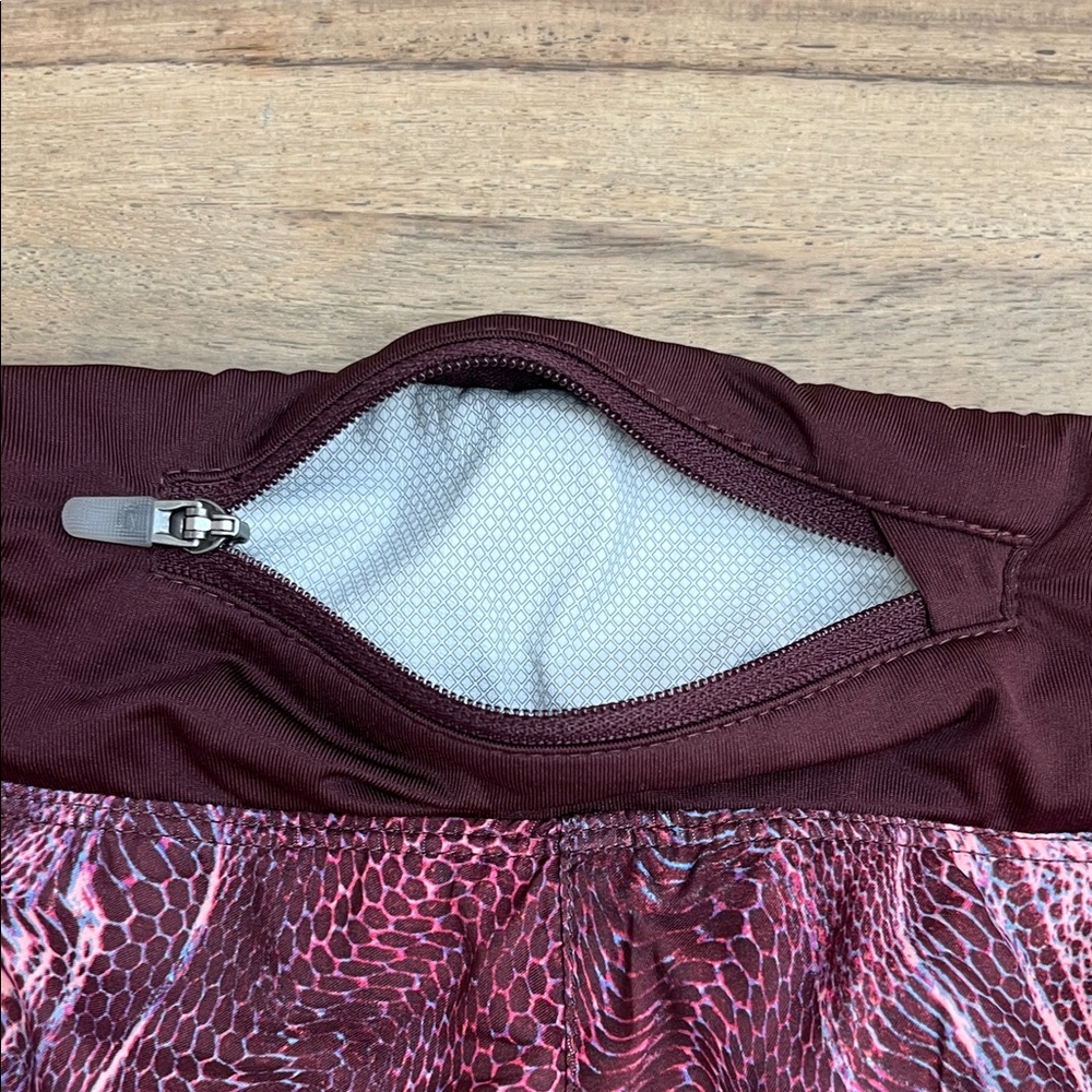 Nike Women's Burgundy Dri-Fit Running Shorts - Picture 4 of 8